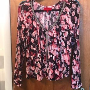 Long sleeve flower top